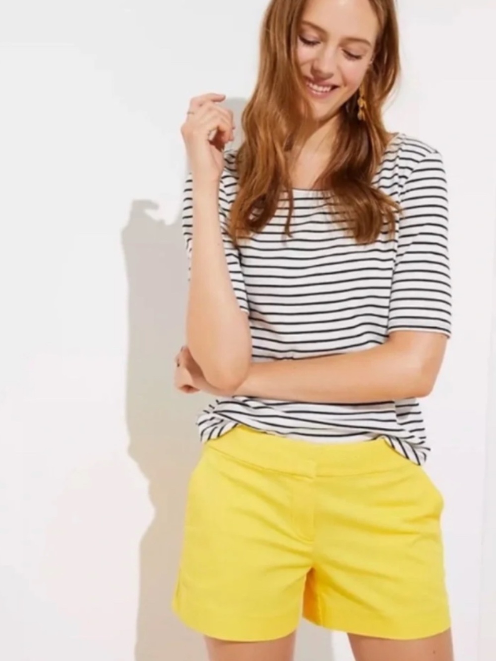 LOFT Yellow & White Tank Top + Short Set - NWT!